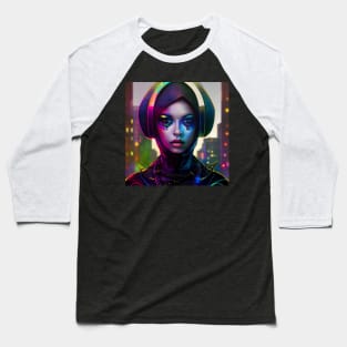 Cyberpunk Muslim Woman Baseball T-Shirt